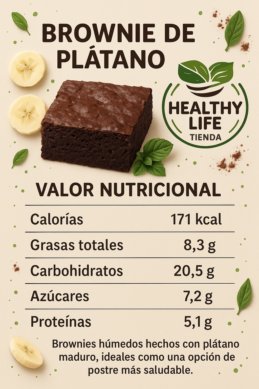 Brownie de Plátano